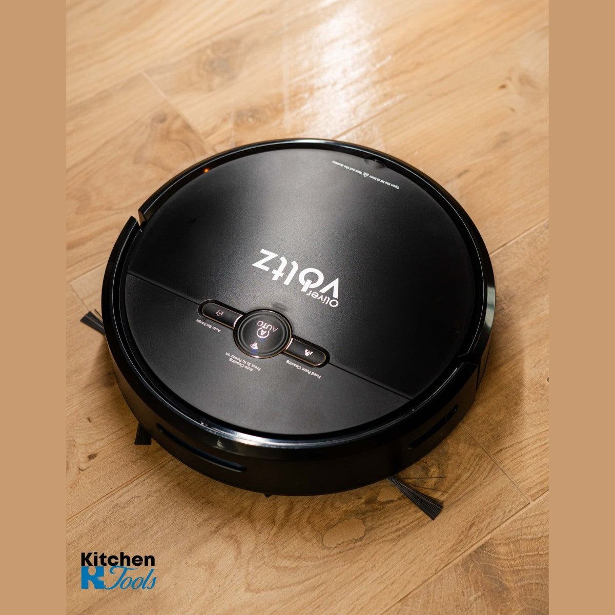 Прахосмукачка робот Oliver Voltz OV51004A, 4400mAh, 600 мл, До 200 m2, Wi-Fi, Tuya Smart, Жироскоп, Черен