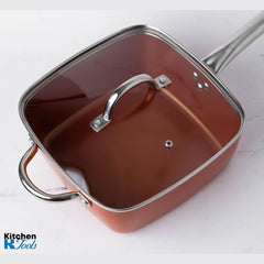 Мултифункционален комплект тиган с незалепващо покритие, 24x24x9.5 см, 4.5 литра, фритюрник, подходящ за фурна, Oliver Voltz