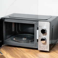 Микровълнова фурна, 700W, 20 литра, таймер 35 минути, 5 степени на нагряване, размразяване, въртяща се тава, Oliver Voltz, сива