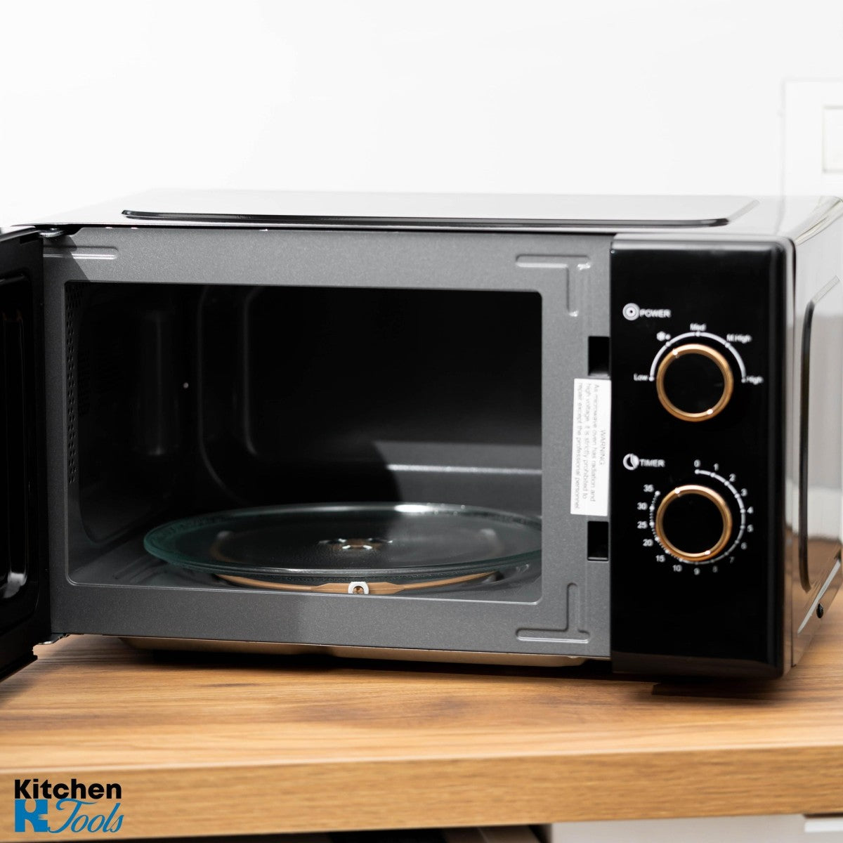Микровълнова фурна Oliver Voltz, 700 W, 20 L, черна