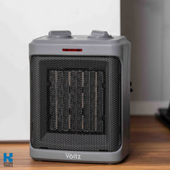 Керамична вентилаторна печка Oliver Voltz OV51970H, 1500W, 3 режима, 2 темп. настройки, Термостат, Защита при преобръщане, Сив