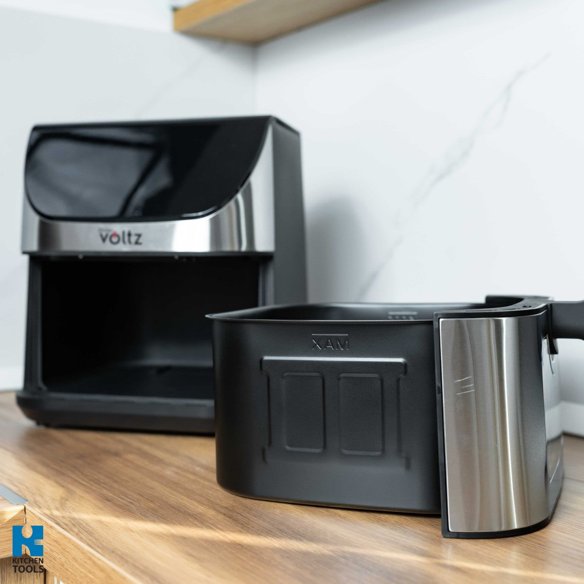 Airfryer ClearView 12 в 1, 1700 W, 7 литра, 80°C - 200°C, 60 мин. таймер, 12 програми, Oliver Voltz, черен
