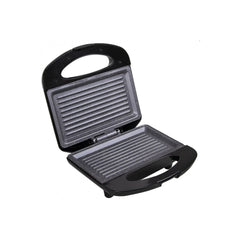 Машина за сандвичи, 750W, 2 филийки, незалепваща, мраморна, неръждаема стомана / черна, Rosberg