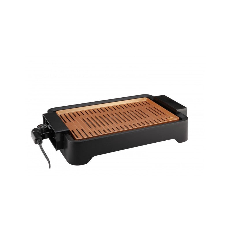 Бездимен електрически грил, 1500 W, 37 x 24 см, термостат, тава за мазнина, незалепващо покритие, Oliver Voltz