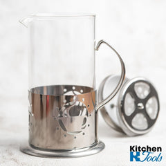 Инфузер за чай/кафе, стъкло и неръждаема стомана, 600 ml