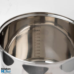 Комплект от 6 тенджери Bohmann от неръждаема стомана, (11.3L,13.6L,16.3L), индукция, 3-пластово дъно